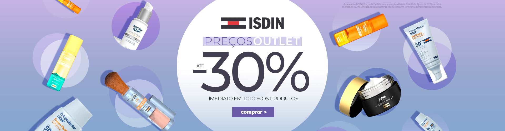 Preços de Outlet ISDIN Preços de Outlet ISDIN