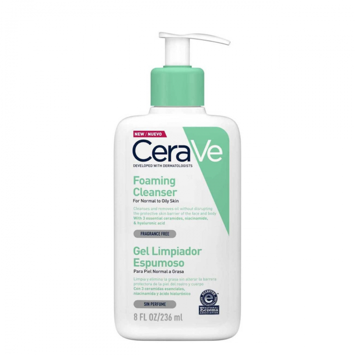 Cerave Foaming Cleanser Gel Espuma de Limpeza Purificante