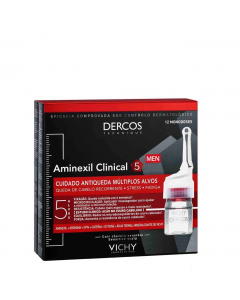 Dercos Aminexil Clinical 5 Ampolas Tratamento Antiqueda Homem-12un.