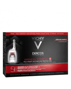 Dercos Aminexil Clinical 5 Ampolas Tratamento Antiqueda Homem-21un.