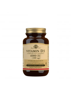 Solgar Vitamina D3 4000 UI 100µg Cápsulas Vegetais 60un. 