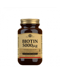 Solgar Biotina 5000µg Cápsulas Vegetais 100un.