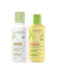 A-Derma Exomega Control Kit Creme oferta Óleo Limpeza
