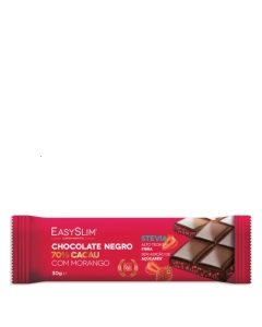 Easyslim Chocolate Negro 70% Cacau com Morango 30g