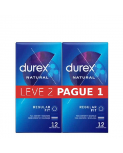 Durex Natural Plus Duo Preservativos 2x12un.