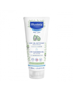 Mustela Bebé 2 em 1 Cabelo + Corpo Gel Lavante 200ml