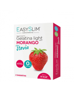 EasySlim Gelatina Light Stevia Sabor Morango 2un.