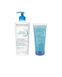Bioderma Atoderm Pack Creme Ultra 500ml e Gel de Banho Suavizante 200ml