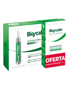 Bioscalin Ativador Capilar Ampola 10ml + Oferta Nova Genina Shampoo Fortificante 200ml