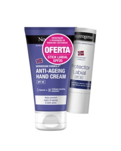 Neutrogena Pack Presente Creme de Mãos Antienvelhecimento + Oferta Stick Labial