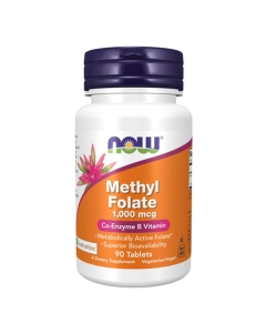 Now Ácido Fólico + Metilfolato 1000mcg Comprimidos 90un.