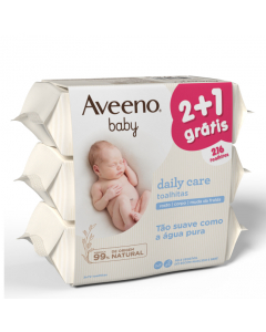 Aveeno Baby Trio Toalhitas de Limpeza 3x72unid.