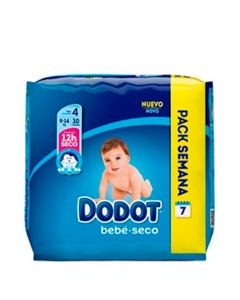 Dodot Bebé Seco T4 Fraldas 9-14kg 30unid.