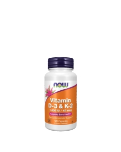 Now Vitamin D3 1000 U.I. + Vitamin K2 45mcg Cápsulas Vegetais 120un.