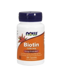 Now Biotina Vitamina H 1000mcg Cápsulas Vegetais 100un.