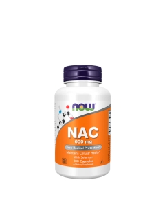 Now Nac-Acetyl Cysteine Cápsulas Função Respiratória e Hepática 100un.