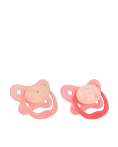 Dr Brown's Brilha no Escuro Chupeta Silicone Rosa 6-18M 2unid.