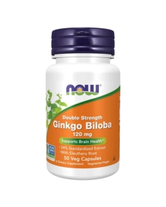 Now Ginkgo Biloba 120mg Cápsulas Vegetais 50un.