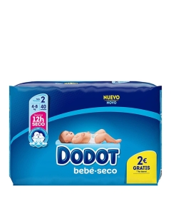 Dodot Bebé Seco T2 Fraldas 4-8kg 40un.
