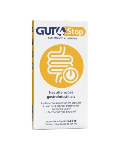 Gut4 Stop Cápsulas Probióticas para o Reequilíbrio Intestinal 10un.