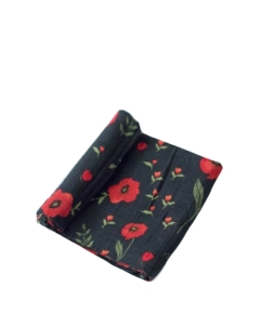 Little Unicorn Dark Summer Poppy Manta Musselina