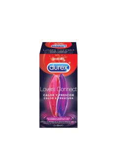 Durex Lovers Connect Efeito Calor para Ela Efeito Fresco para Ele. Lubrificante 2x60ml