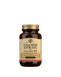 Solgar Citrato de Cálcio + Vitamina D3 Comprimidos Saúde Óssea 60un.
