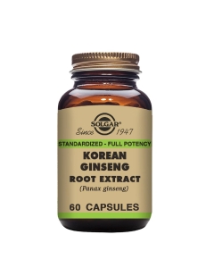 Solgar Extrato de Ginseng Coreano Cápsulas Vegetais 60un.