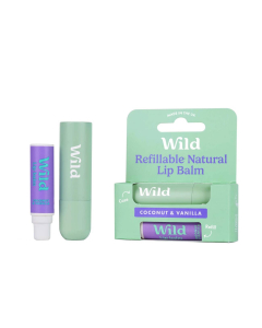WILD Bálsamo Labial Natural Caixa e Recarga Coco e Baunilha 4.5g