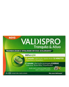 Valdispro Tranquilo & Ativo Suplemento Alimentar Relaxamento e Energia 30un.