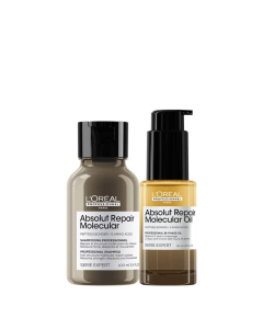 L’Oréal Professionnel Absolut Repair Molecular Mini Kit Shampoo 100ml + Óleo Reparação Capilar 30ml