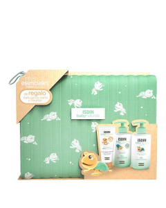ISDIN Baby Naturals Necessaire Higiene e Hidratação Gel Shampoo 400ml + Loção Corporal 400ml + Pomada ZN40 50ml 1un