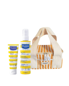 Mustela Solar Pack Spray SPF50 200ml + Leite Rosto 40ml + Oferta Saco