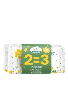 Klorane Bebé Toalhitas de Limpeza 3x60un.