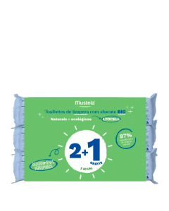 Mustela BIO Toalhetes de Limpeza Lyocell 3x60un.