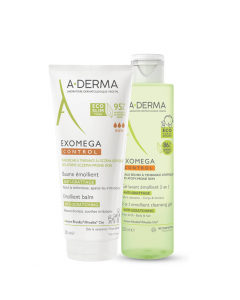 A-Derma Coffret Exomega Control Pele Atópica Bálsamo + Gel