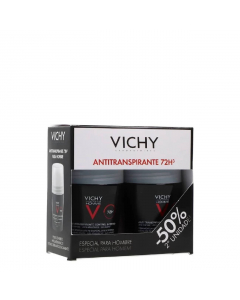 Vichy Homme Desodorizante Controlo Extremo 72h Pack 2x50ml