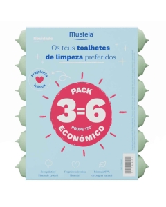 Mustela Pack Toalhetes de Limpeza 6unid.