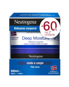 Neutrogena Deep Moisture Pack Bálsamo Hidratante Rosto e Corpo 2x300ml