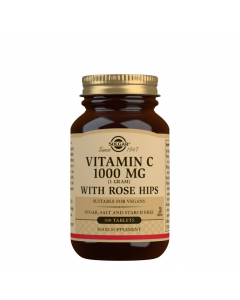 Solgar Vitamina C 1000mg com Frutos de Roseira Brava Comprimidos 100un.