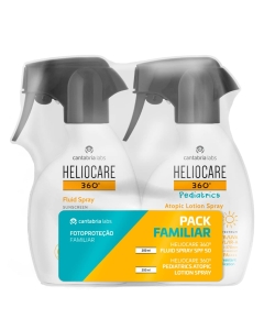 Heliocare 360º Pack Familiar Fluid Spray + Pediatrics Atopic Lotion Spray