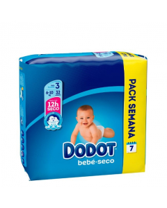 Dodot Bebé Seco T3 Fraldas 6-10kg 32unid.