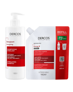 Dercos Energy+ Shampoo Estimulante Antiqueda 390ml + Recarga 400ml