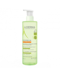 A-Derma Exomega Gel Limpeza Cabelo e Corpo 500ml