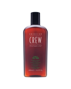 American Crew Tea Tree Gel 3-em-1 Shampoo, Condicionador e Gel de Banho 450ml