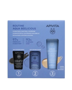 Apivita Aqua Beelicious Coffret Fluido com Cor SPF30
