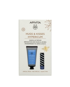 Apivita Hugs & Kisses Hypericum Coffret Reparação Mãos e Lábios