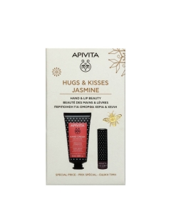 Apivita Hugs & Kisses Jasmine Coffret Embelezador Mãos e Lábios