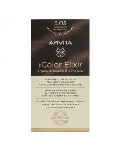 Apivita My Color Elixir Coloração Permanente Cor 5.03 Castanho Claro Dourado