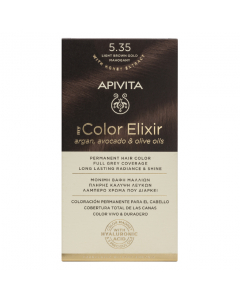Apivita My Color Elixir Coloração Permanente Cor 5.35 Castanho Claro Dourado Mogno